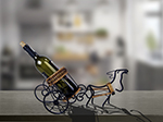 MS014 Moose-Drawn Sleigh Ride Wine Holder 